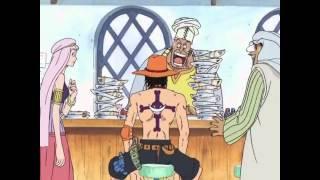 One Piece - Ace Eating in Alabasta Scene