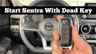 2023 - 2025 NISSAN SENTRA - How To Start With Dead Remote Key Fob Battery Not Working