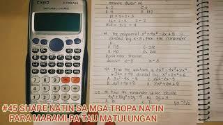 #45 REMAINDER THEOREM CALCULATOR TECHNIQUE TAGALOG ENGINEERING REVIEW LIVE