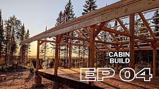 OFF GRID CABIN BUILD | EP 04 | Ridge Beam | Gussets