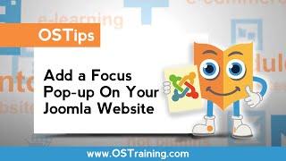 How To Add a Focus Pop-up On Your Joomla Website