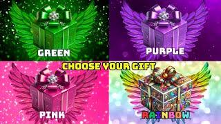 Choose Your Gift from 4  Green, Purple, Pink or Rainbow  How Lucky Are You?  GlamQuiz