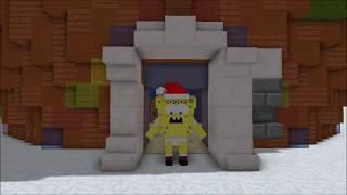 SpongeBob Christmas Theme Song in Minecraft TEXTLESS VERSION (R.I.P Stephen Hillenburg)