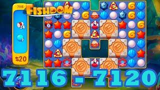 Fishdom Level 7116 - 7120 HD Walkthrough | 3 match puzzle | gameplay | android | 7117 | 7118 | 7119