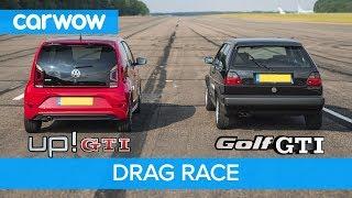 VW Golf GTI MK2 vs up! GTI - DRAG & ROLLING RACE | carwow