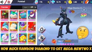 Pokeverse World How Much Rainbow Diamond ? To Get Mega Mewtwo X  || Monster Gym Championship ||