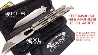 Titanium Arena DUB / XL Utility Blade Balisong Combo Butterfly Knife Review
