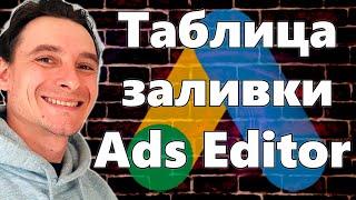  Таблица Заливки для Google Ads Editor  АВТОМАТИЗАЦИЯ РАБОТЫ С РЕКЛАМОЙ в Гугл Адс 2024