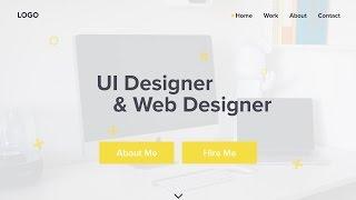 Web Design Speed Art - UI Designer & Web Designer Portfolio Site