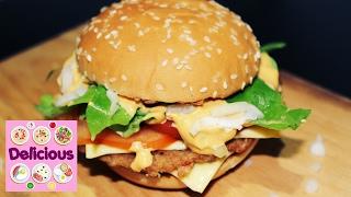 Homemade Big Tasty Recipe - How to Make Big Tatsy Mc Donalds - Easy Big Tasty Recipe - Delicious