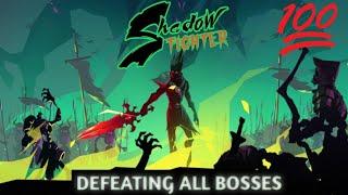 Max level gameplay || Defeating all bosses 100% || @ shadow fighter gameplay