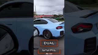 BMW G87 M2 Dual vs Single Front-Mid Pipe Fi EXHAUST Idle, Flybys Sound Test by Vehicle Virals