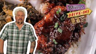 Guy Fieri Eats Oxtails and Jerk Shrimp in Cincinnati | Diners, Drive-Ins and Dives | Food Network