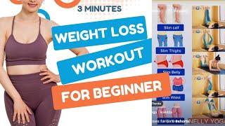 3 Minutes WEIGHT LOSS WORKOUT For BEGINNER - Challenge 7 - Nelly Yoga Shorts