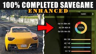 GTA 5 Enhanced All Missions 100% Completed SaveGames | GTA V Enhanced Saves Location & Installation