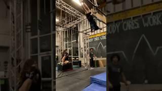Absolutely INSANE 13 foot laches #ninjawarrior #parkour