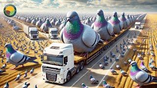 How Chinese Farmers Raise Millions of Pigeons: Pigeon Meat Processing Factory | Farming Documentary