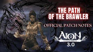 Official Patch Notes For The Path Of The Brawler In Aion Classic Europe 3.0