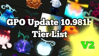 GPO Update 10.981b PVE Devil Fruit Tier List