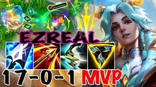 WILD RIFT EZREAL ADC GAMEPLAY | 20 -1 -7 MVP | EZREAL BUILD RUNES