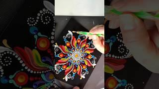 Rainbow Dot Mandala Painting #satisfying #dotart #art #shorts