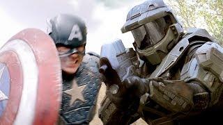 CAPTAIN AMERICA vs MASTER CHIEF - Super Power Beat Down (Episode 11)