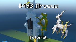 How to build a pokemon Arceus statue in Minecraft (tutorial)