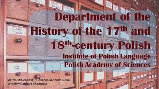 Digital projects of the Department of the History of the 17th and 18th Century Polish