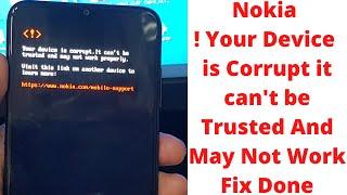 Nokia ! your device is corrupt it can't be trusted and may not work Fix Done | nokia ta-1334 corrupt