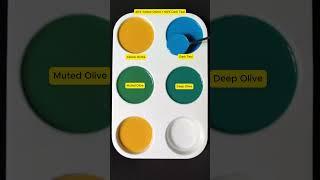 Mixing Yellow Ochre and Dark Teal: Discovering a New Color #mix #asmr #colors  #games