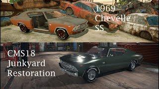 1969 Chevelle SS - Junkyard Restoration Gameplay Timelapse - Car Mechanic Simulator 2018 CMS18