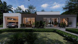 Unique 4 Bedroom Modern House Designs 13m x 21m