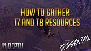 Albion Online | Where and how to gather T7 and T8 resource nodes | Spawn rates and respawn timers