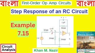 Example 7.15 || Step Response RC Circuit || (Fundamentals of Electric Circuits - Alexander & Sadiku)