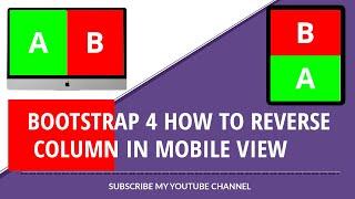 Mobile view columns reverse bootstrap 4 |  how reverse the order of columns? by techno sunita