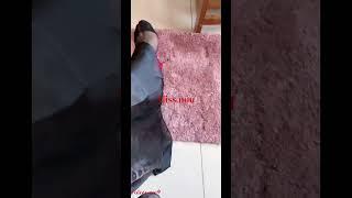 Black nylon socks feet