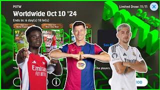 POTW Worldwide Oct 10 '24 Pack Opening | Lewandowski, Valverde, B.Saka | eFootball 2025 Mobile