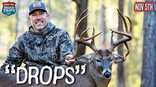 DROPS goes DOWN | GIANT GA BUCK crosses over to the NEIGHBOR | Realtree Road Trips