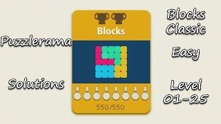 Puzzlerama Solutions - Blocks Classic Easy ( Level 01-25 )