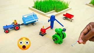 diy tractor mini diesel engine water pump | science project @sunfarming7533