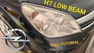 Opel Astra H H7 Headlight Bulb Replacement Dip/Low Beam - Full Tutorial