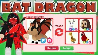 20 BIG WIN  TRADING BAT DRAGON IN ADOPT ME! ROBLOX