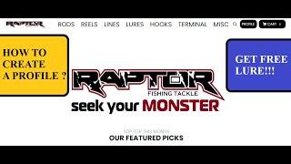 HOW TO CREATE A PROFILE ON OUR WEBSITE [ENGLISH] | RAPTOR FISHING TACKLE | LINK IN DESCRIPTION