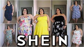 HUGE Plus Size Spring DRESS Try-On Haul | SHEIN | Plus Size Fashion Try-On Haul | Missgreeneyes