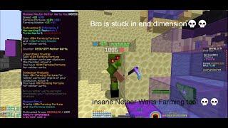 Nether Wart macroer gets stuck in end?? | Hypixel Skyblock