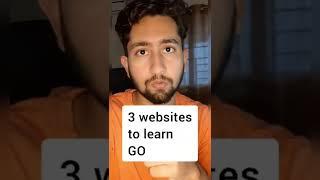 3 BEST WEBSITES TO LEARN GOLANG | LEARN GO PROGRAMMING FOR BEGINNERS #shorts