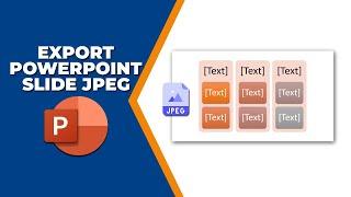 How to export a PowerPoint slide as a jpeg image