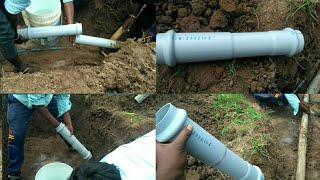 HOW TO FIT BROKEN PVC PIPE  Easy pvc pipe fitting with rubber ring joint, PVC-U pipes