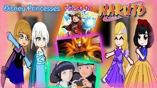 Disney Princesses react to Naruto Uzumaki | gacha react