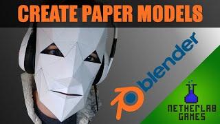 How to make a paper model in Blender